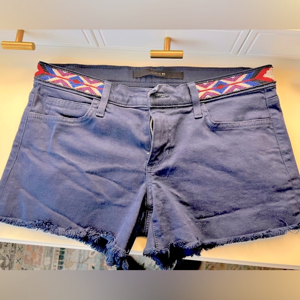 Joe’s Jeans fray mini short in navy size 27 *fits small*